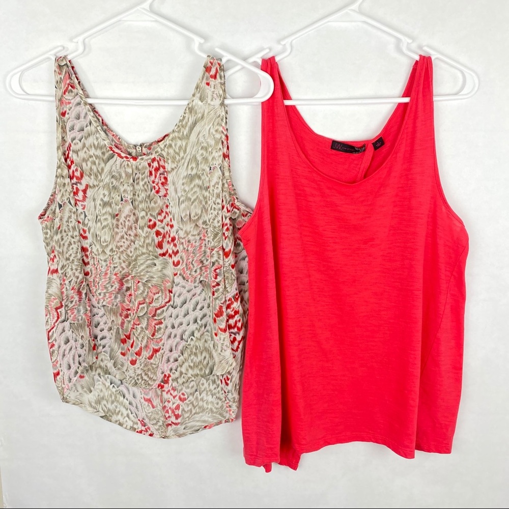 Myth Sheer Tank + JW Style Tank Top Lot of 2 Large